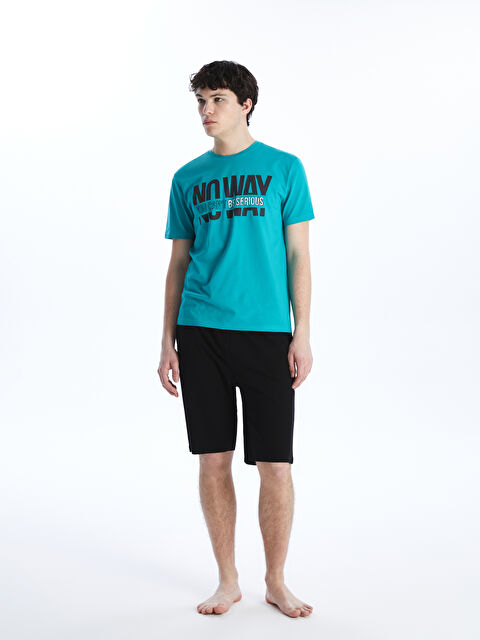 LCW ECO Standart Kalıp Erkek Şortlu Pijama Takımı - S4G026Z8-VJA