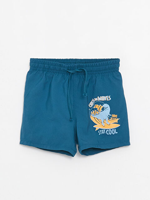 LCW ECO Beli Lastikli Baskılı Erkek Bebek Deniz Şortu - S4G052Z1-P43
