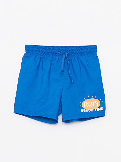 LCW ECO Elastic Waist Printed Baby Boys' Swim Shorts - S4G055Z1-D2R