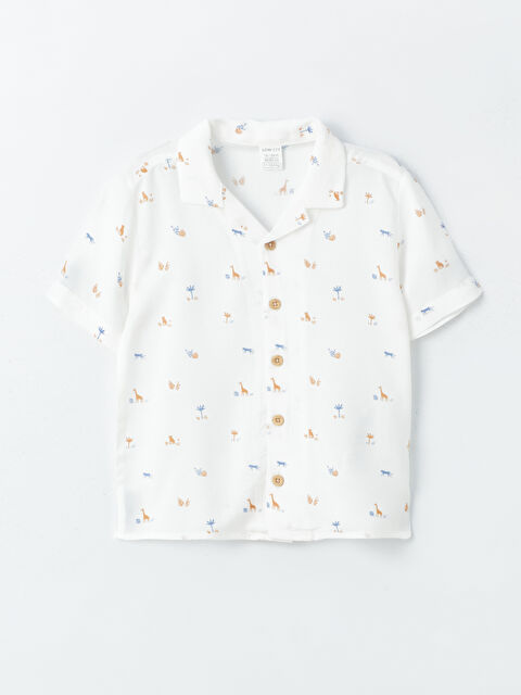 LCW ECO Kısa Kollu Baskılı Erkek Bebek Gömlek - S4G143Z1-RZ7