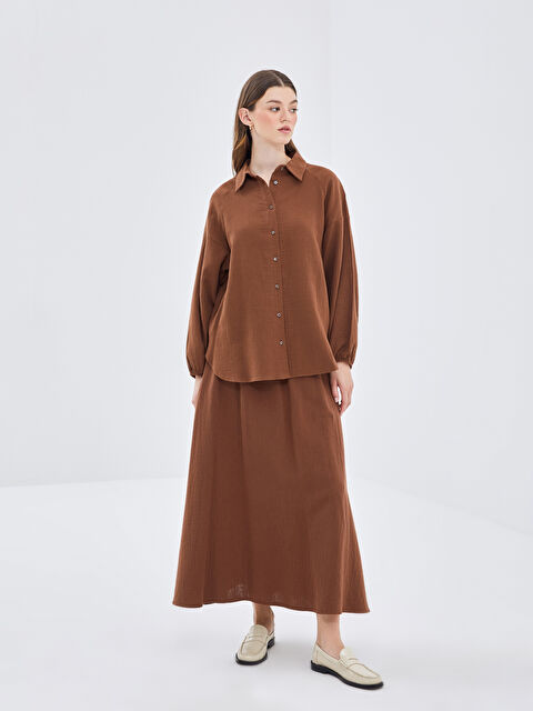 LCW Modest Beli Lastikli Rahat Kalıp Kadın Etek - S4G167Z8-V74