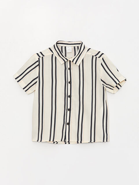 LCW ECO Short Sleeve Striped Baby Boys' Shirt - S4G551Z1-LSY