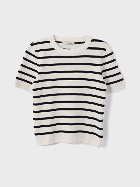 LCW Vision Crew Neck Short Sleeve Women's Sweater - S4G583Z8-R9J