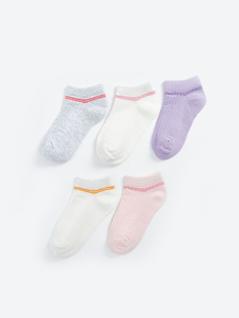 LCW baby Çizgili Kız Bebek Patik Çorap 5'li - S4G638Z1-CX8