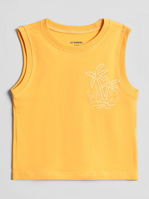 LCW Kids Crew Neck Sleeveless Printed Baby Boys' Tank Top - S4G825Z1-JW6