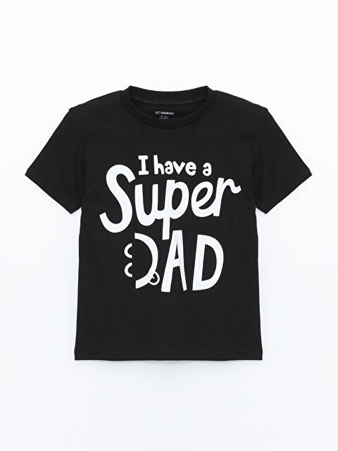 LCW Kids Crew Neck Short Sleeve Printed Baby Boys' T-Shirt - S4G826Z1-CVL