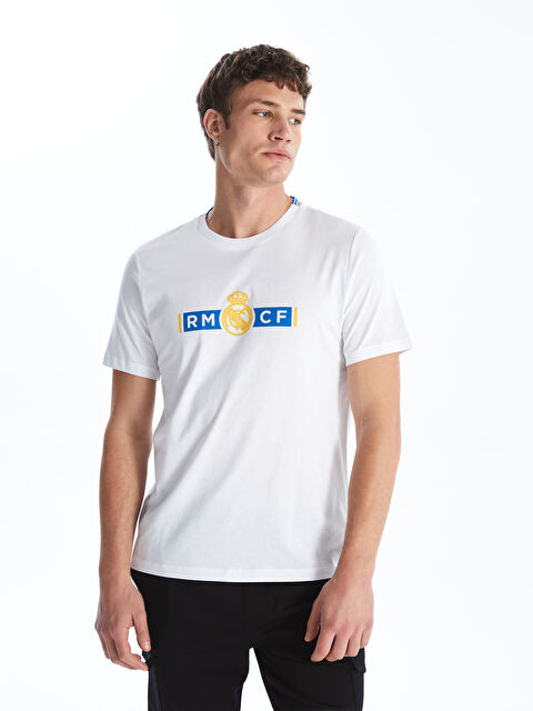 XSIDE ACTIVE DRY-TECH Bisiklet Yaka Kısa Kollu Real Madrid Baskılı Penye Erkek Taraftar Tişört - S4G929Z8-Q6K