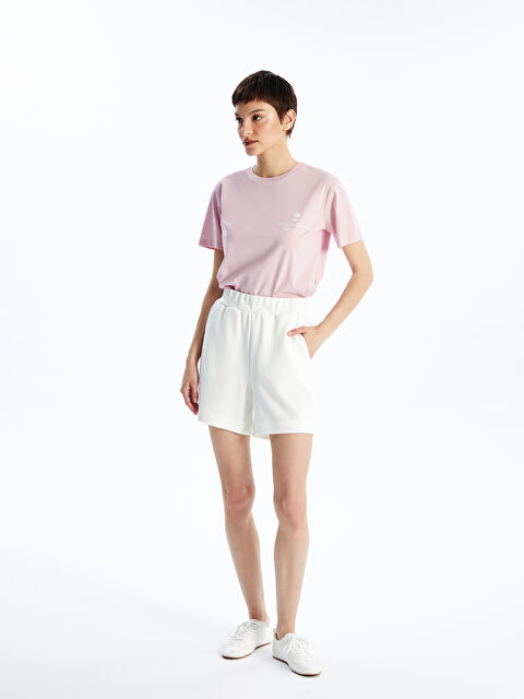 LCW Vision Kadın Beli Lastikli Düz Şort - S4G995Z8-FDH