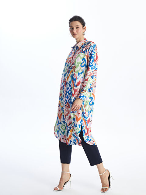 LCWAIKIKI Classic Patterned Oversize Women's Shirt Tunic - S4GB13Z8-F9C