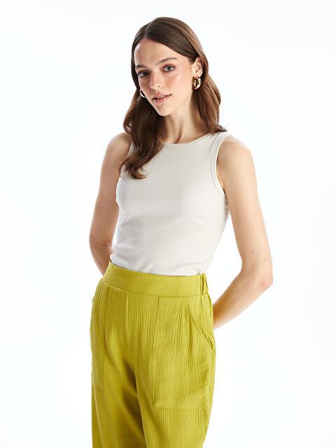 LCWAIKIKI Basic Kadın Bisiklet Yaka Düz Atlet - S4GB56Z8-FXP