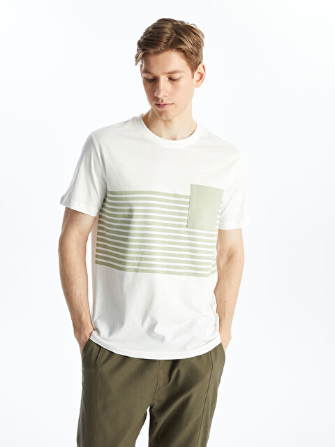 XSIDE Crew Neck Short Sleeve Striped Jersey Men's T-Shirt - S4GC40Z8-LRR