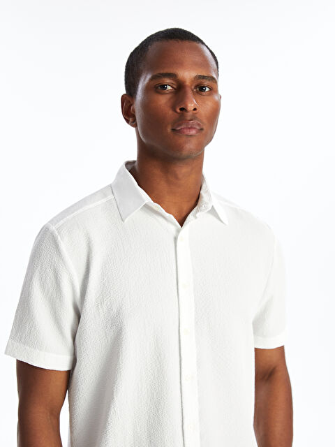 SOUTHBLUE Regular Fit Kısa Kollu Armürlü Erkek Gömlek - S4GD15Z8-Q6K