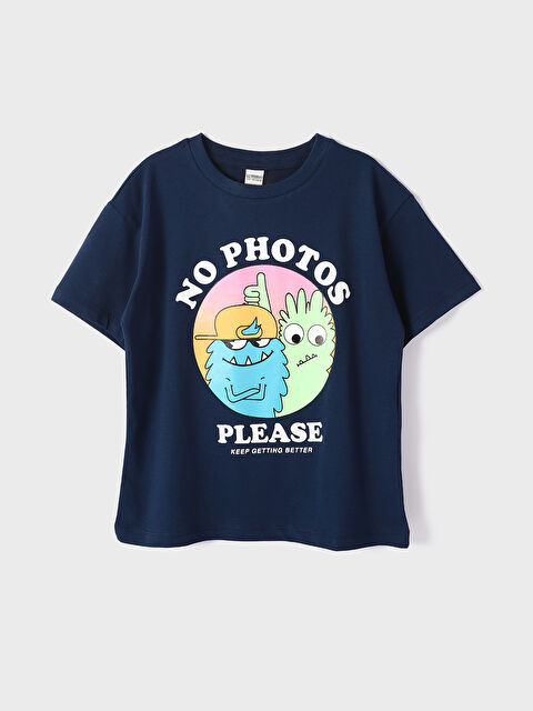 LCW Kids Oversize Crew Neck Boys' T-Shirt - S4GE36Z4-JC7