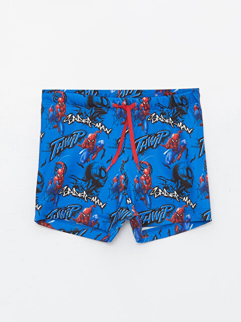 LCW Kids Spider-Man Printed Quick-Dry UV Protective Boys' Boxer Swimsuit - S4GF23Z4-LQQ