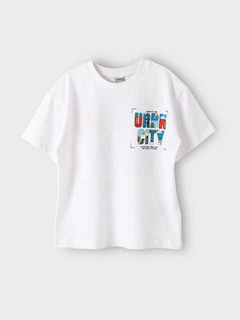 LCW Kids Crew Neck Printed Short Sleeve Boys' T-Shirt - S4GG99Z4-Q6K