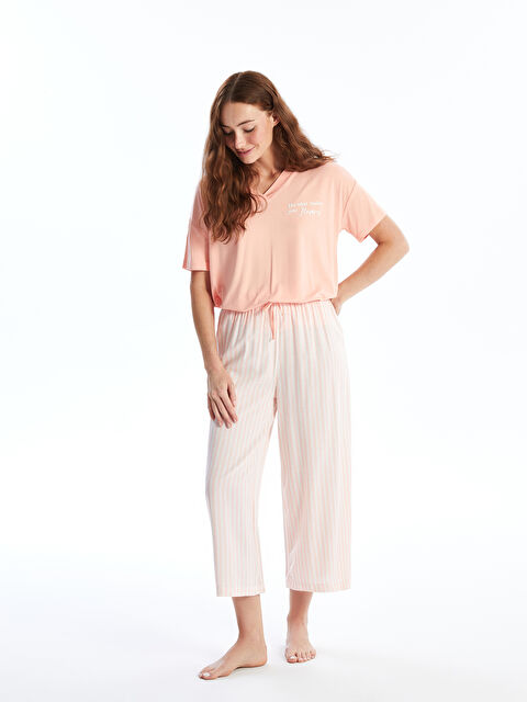 LCW DREAM Каприі бар пижама жинағы - S4GH08Z8-LRA