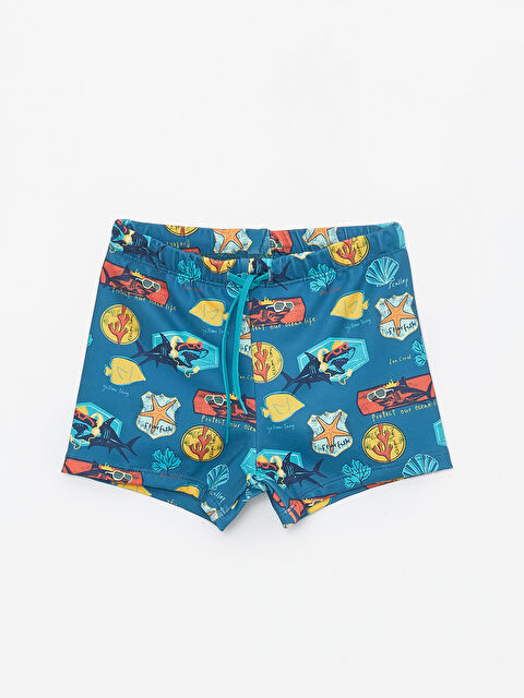 LCW Kids Hızlı Kuruyan UV Korumalı Erkek Çocuk Boxer Mayo - S4GI29Z4-LSY