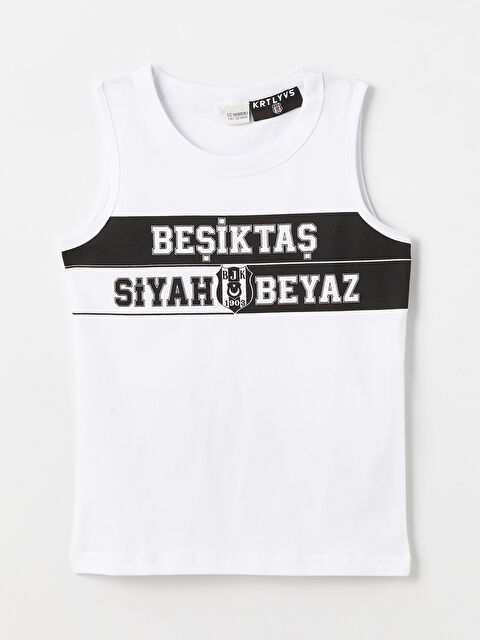 LCW Kids Bisiklet Yaka Beşiktaş Baskılı Erkek Çocuk Atlet - S4GI35Z4-JYX
