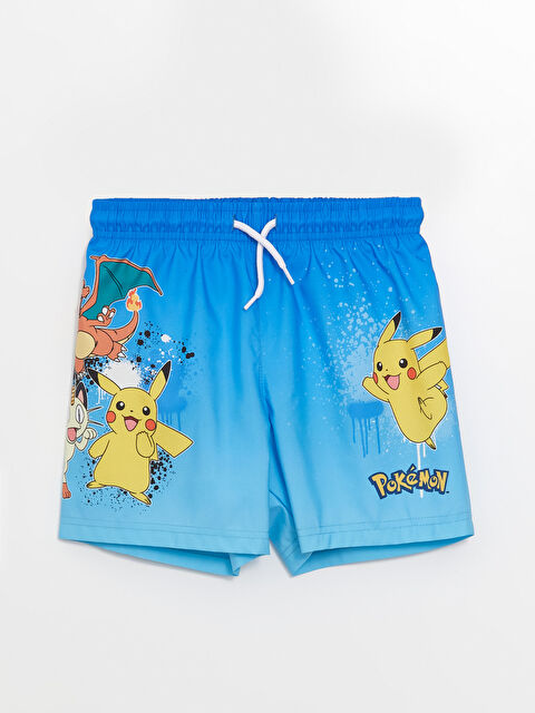 LCW Kids Beli Lastikli Pikachu Baskılı Erkek Çocuk Deniz Şortu - S4GI50Z4-LQQ