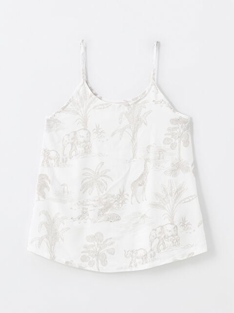 LCW DREAM U Yaka Desenli Askılı Kadın Pijama Üst - S4GK99Z8-LRA