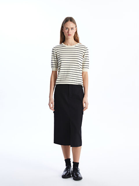 LCW Vision Kadın Dar Fit Düz Etek - S4GL35Z8-CVL