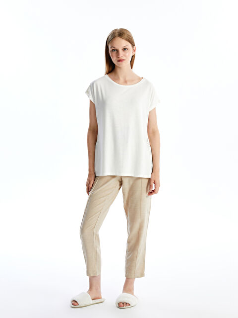 LCW DREAM Women's Elastic Waist Plain Pyjama Bottoms - S4GL50Z8-FGB