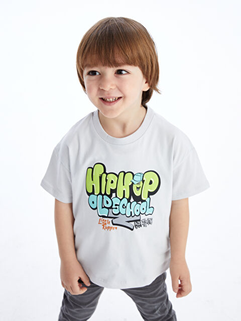 LCW Kids Crew Neck Printed Baby Boys' T-Shirt - S4GL57Z1-KLU