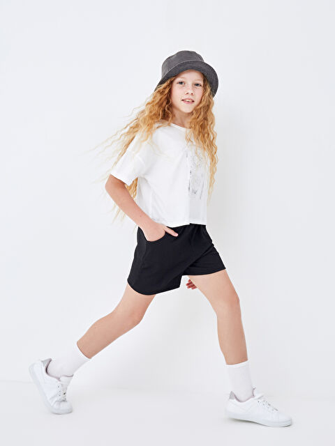 LCW Kids Beli Lastikli Kız Çocuk Şort - S4GM24Z4-CVL