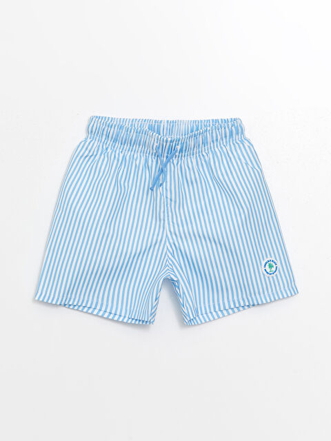 LCW Kids Beli Lastikli Çizgili Erkek Bebek Deniz Şortu - S4GM97Z1-LRA