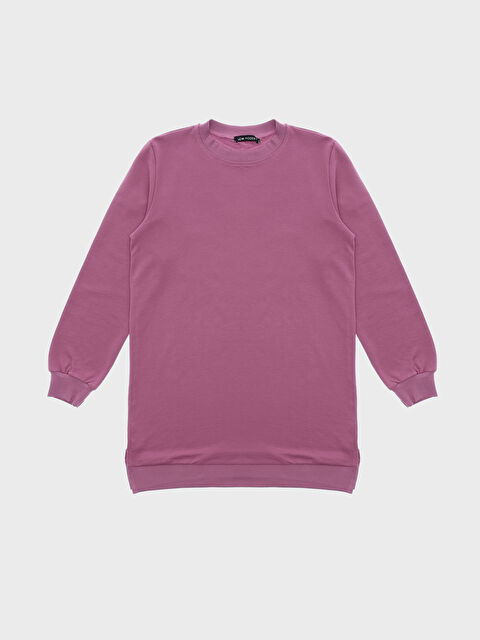 LCW Modest Crew Neck Plain Long Sleeve Women's Tunic - S4GN20Z8-GPC