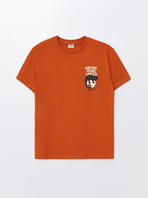 LCW Kids Crew Neck Printed Short Sleeve Boys' T-Shirt - S4GO91Z4-GKA