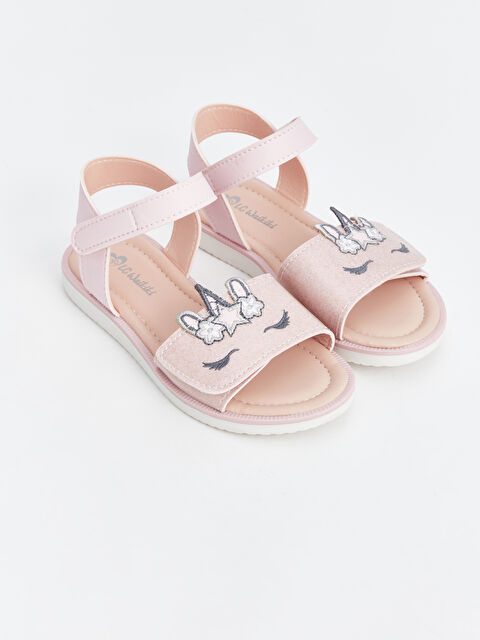 LCW STEPS Double Strap Embroidered Girls' Sandals - S4GP26Z4-G4V