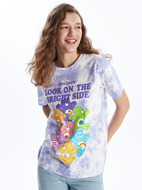 XSIDE Crew Neck Care Bears Printed Short Sleeve Women's T-Shirt - S4GS44Z8-KYB