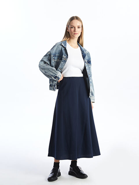 LCW Modest Kadın Beli Lastikli Düz Etek