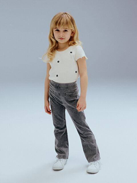 LCW baby Beli Lastikli Basic Kız Bebek Tayt Pantolon - S4GY57Z1-326