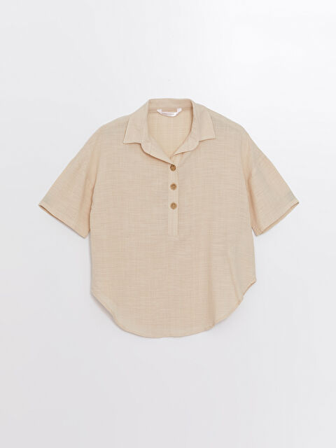 LCW DREAM Gömlek Yaka Kadın Pijama Üstü - S4H060Z8-Y0T