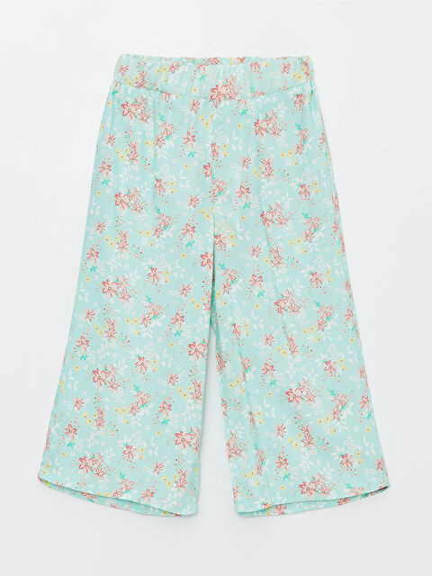 LCW ECO Beli Lastikli Desenli Kız Çocuk Kapri - S4H101Z4-LSR