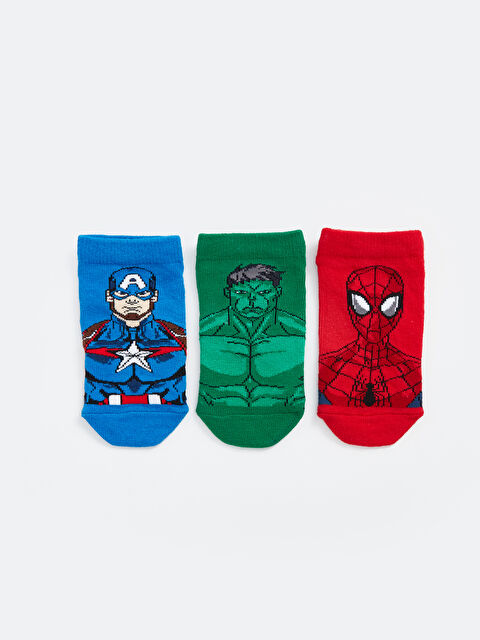 LCW Kids Spider-Man Desenli Erkek Çocuk Patik Çorap 3'lü - S4H171Z4-K00