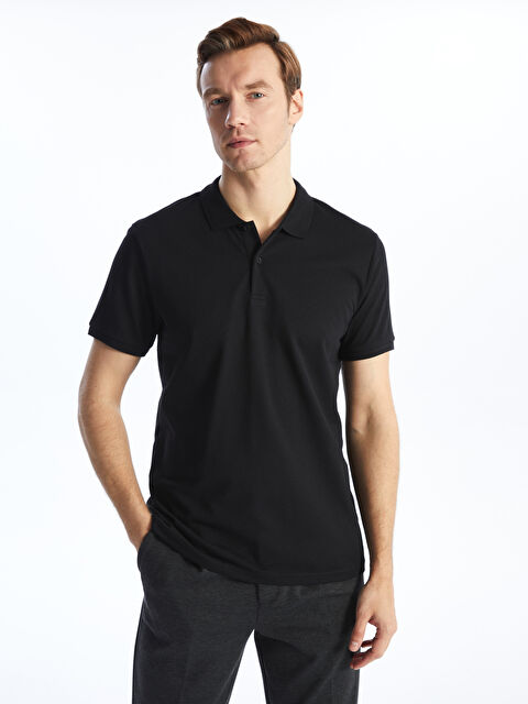 LCW ECO Polo Neck Short Sleeve Pique Men's T-Shirt - S4H274Z8-HUC