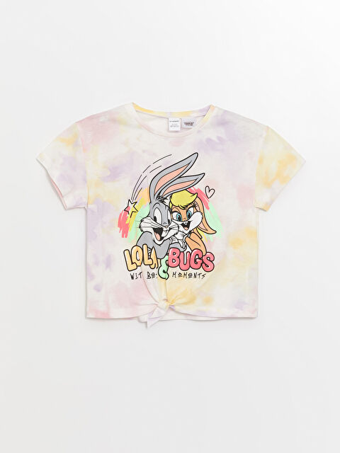 LCW Kids Bisiklet Yaka Bugs Bunny Baskılı Kız Bebek Tişört