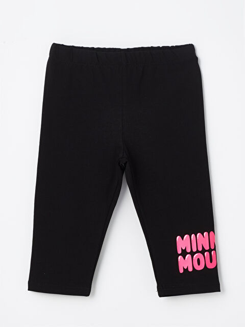 LCW Kids Beli Lastikli Minnie Mouse Baskılı Kız Bebek Tayt - S4H320Z1-CVL