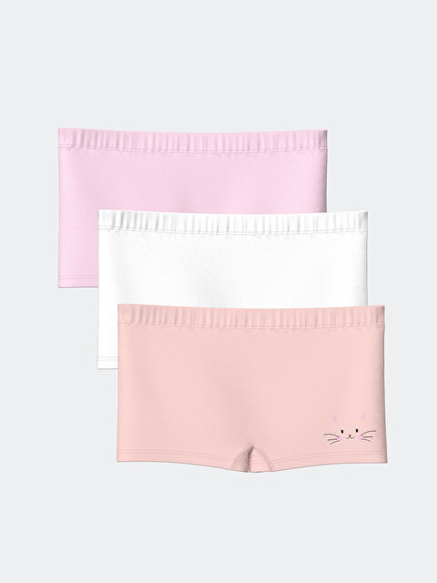 LCW Kids Printed Girls' Boxer 3-packs - S4H580Z4-FUG