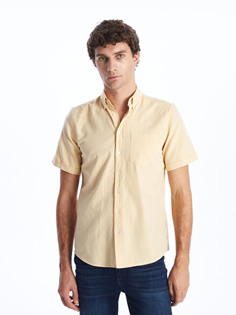 LCWAIKIKI Classic Regular Fit Short Sleeve Men's Shirt - S4H584Z8-G5Y