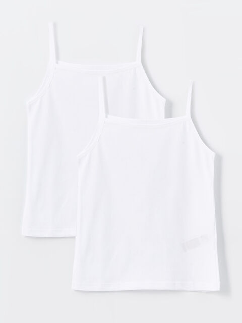 LCW Kids Square Collar Girls' Vest 2 Pack - S4H621Z4-Q6K