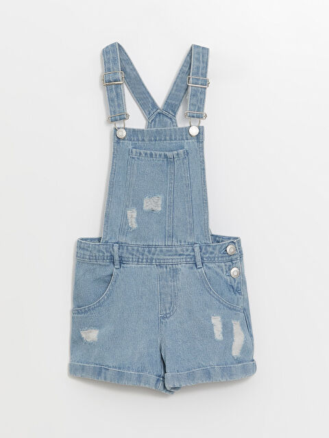 LCW Kids Ripped Detailed Girl's Jean Salopet - S4H664Z4-LR1