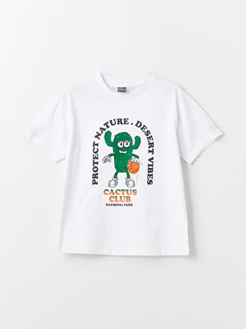 LCW ECO Rahat Kalıp Bisiklet Yaka Erkek Çocuk Tişört - S4H777Z4-J5E