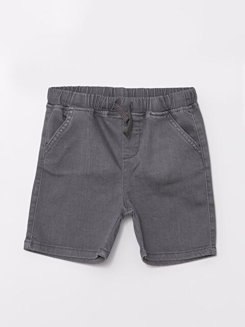 LCW Kids Elasticated Waist Basic Baby Boys' Shorts - S4HA51Z1-GRD