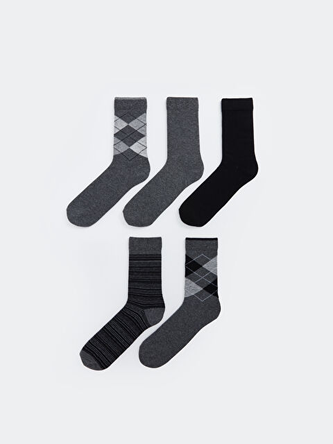 LCW ACCESSORIES Chaussettes de cheville à motifs pour Hommes Lot de 5 pièces - S4HB50Z8-K00