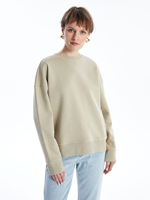 LCW Vision Crew Neck Oversize Women's Sweatshirt - S4HF91Z8-GHR