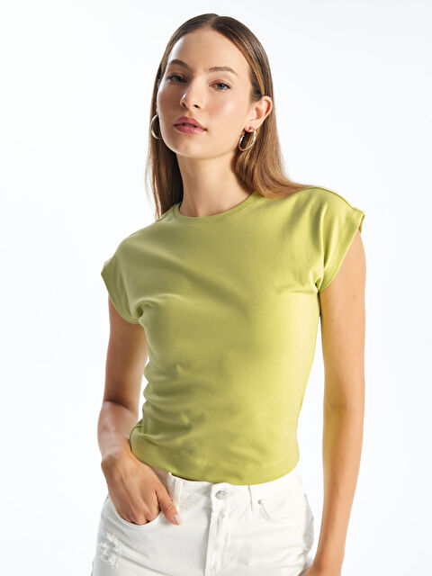 LCW Vision Žena ZELENA Majica kratkih rukava - S4HH45Z8-FX8